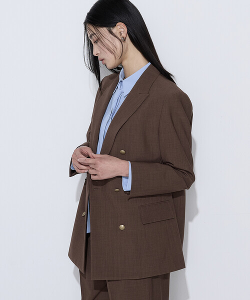 COMME CA(コムサ)の「〔 TALLサイズ 〕 【セットアップ対応】T/W2WAYストレッチ ジャケット(テーラードジャケット・レディース・ネイビー/ブラウン・15号/13号)」の19枚目の写真