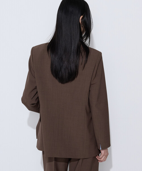 COMME CA(コムサ)の「〔 TALLサイズ 〕 【セットアップ対応】T/W2WAYストレッチ ジャケット(テーラードジャケット・レディース・ネイビー/ブラウン・15号/13号)」の20枚目の写真