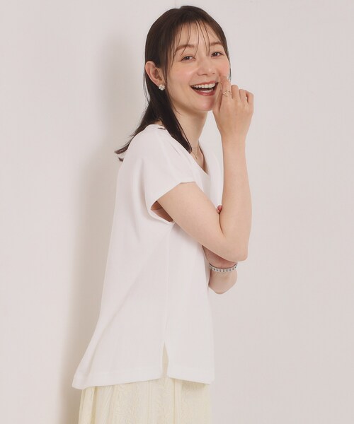 ITS'DEMO(イッツデモ)の「【冷感/速乾】Vネックカットプルオーバー(Tシャツ/カットソー・レディース・サックスブルー/ブラック/ブルーグリーン/ライトグリーン/ブルー/オフホワイト/ピンク系/ライトイエロー系・00)」の22枚目の写真