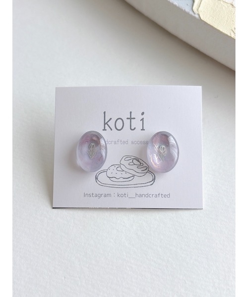 koti】Hella mist oval ピアス(MA)（ピアス（両耳用））｜tone（トーン