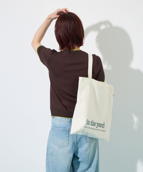 ABYS(アビス)の「配色シアーカーディガン(Tシャツ/カットソー・レディース・ピンク/ネイビー/ライトイエロー/ブラウン・FREE)」の10枚目の写真