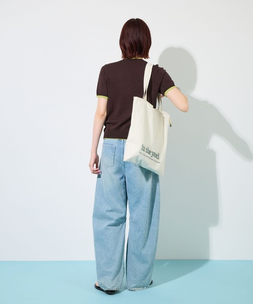 ABYS(アビス)の「配色シアーカーディガン(Tシャツ/カットソー・レディース・ピンク/ネイビー/ライトイエロー/ブラウン・FREE)」の14枚目の写真