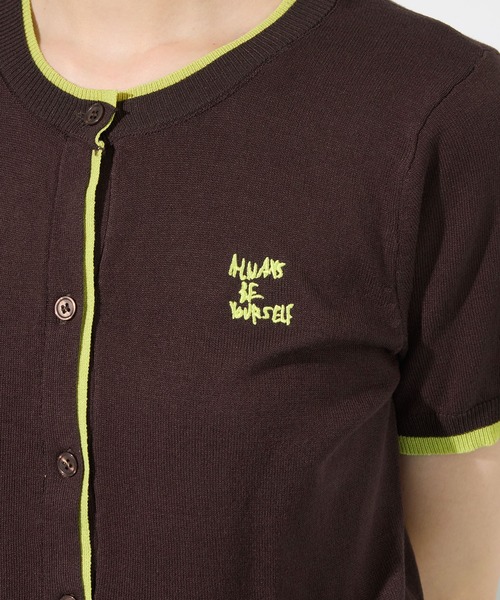 ABYS(アビス)の「配色シアーカーディガン(Tシャツ/カットソー・レディース・ピンク/ネイビー/ライトイエロー/ブラウン・FREE)」の15枚目の写真