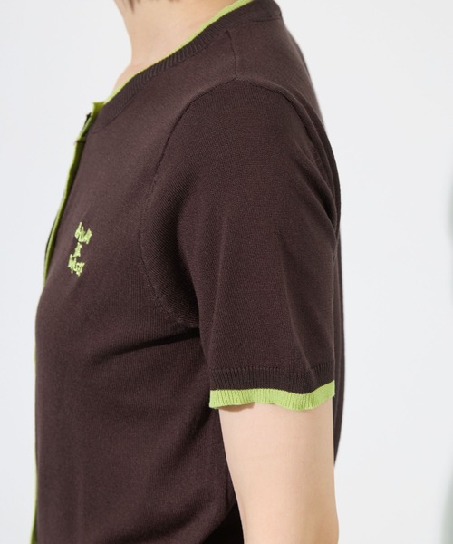 ABYS(アビス)の「配色シアーカーディガン(Tシャツ/カットソー・レディース・ピンク/ネイビー/ライトイエロー/ブラウン・FREE)」の17枚目の写真