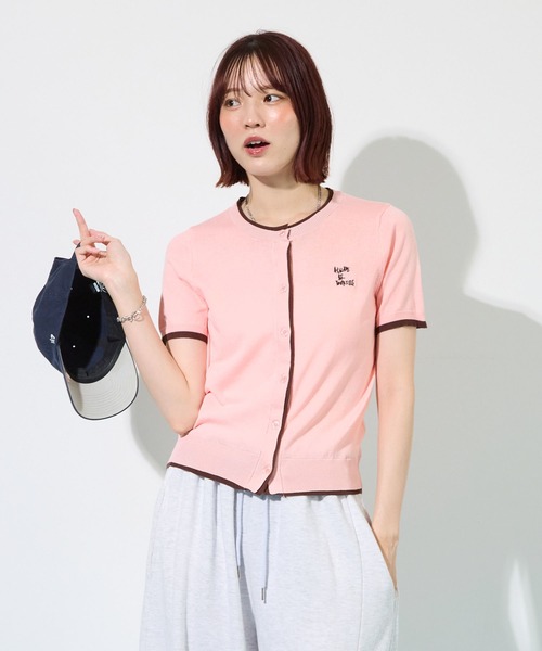 ABYS(アビス)の「配色シアーカーディガン(Tシャツ/カットソー・レディース・ピンク/ネイビー/ライトイエロー/ブラウン・FREE)」の19枚目の写真