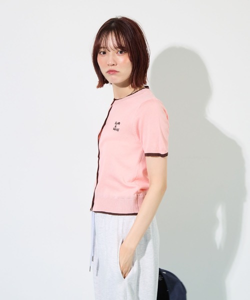 ABYS(アビス)の「配色シアーカーディガン(Tシャツ/カットソー・レディース・ピンク/ネイビー/ライトイエロー/ブラウン・FREE)」の22枚目の写真