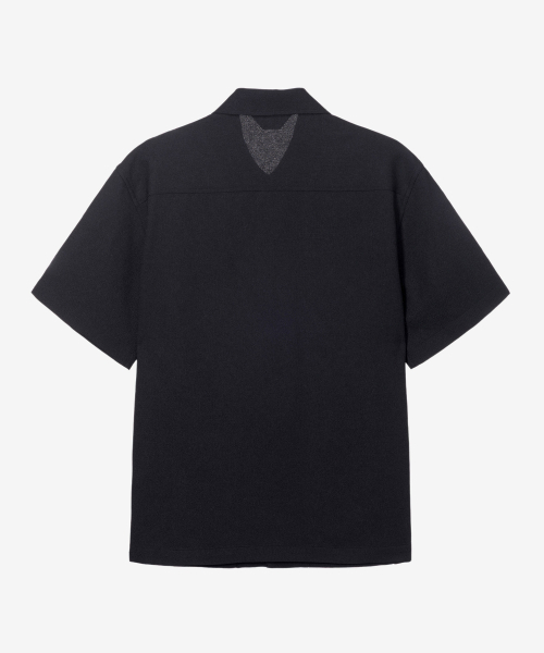 MINDBRIDGE（マインドブリッジ）の「[COUTURE]ワッフル生地ポケットセミオーバーフィット半袖シャツ（シャツ/ブラウス・メンズ・ブラック・100/110/95/105）」の7枚目の写真