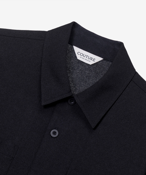 MINDBRIDGE（マインドブリッジ）の「[COUTURE]ワッフル生地ポケットセミオーバーフィット半袖シャツ（シャツ/ブラウス・メンズ・ブラック・100/110/95/105）」の8枚目の写真