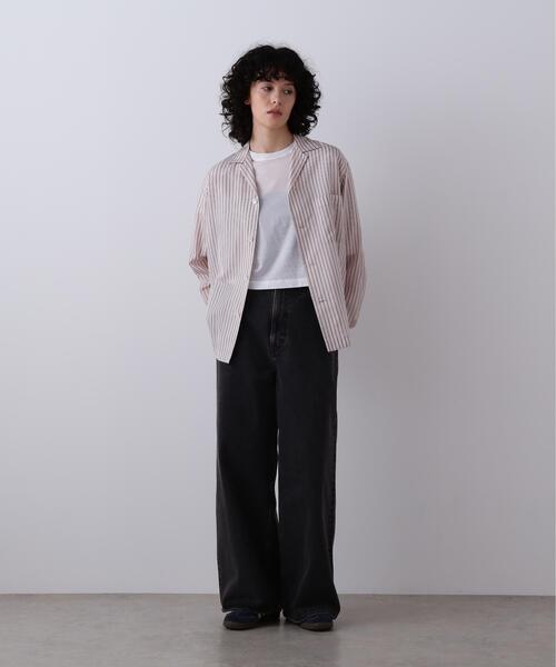 YLEVE(イレーヴ)の「YLEVE / 13.5oz DENIM HIGH WAIST WIDE(デニムパンツ・レディース・グレー/ブルー・0/1/2)」の4枚目の写真