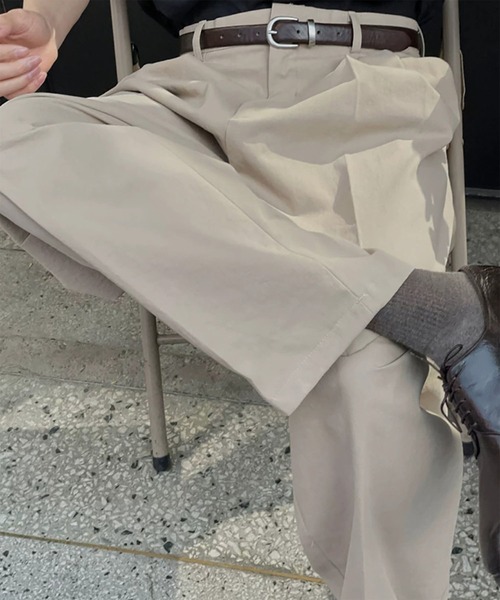 WESTBOY(ウエストボーイ)の「Y2K タック テーパードパンツ WO26W1PT02(スラックス・メンズ・ブラック/ベージュ・XL/M/L)」の8枚目の写真
