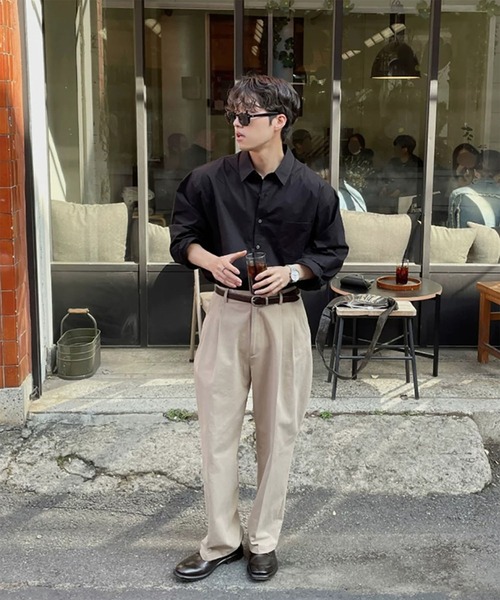 WESTBOY(ウエストボーイ)の「Y2K タック テーパードパンツ WO26W1PT02(スラックス・メンズ・ブラック/ベージュ・XL/M/L)」の9枚目の写真
