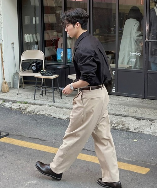 WESTBOY(ウエストボーイ)の「Y2K タック テーパードパンツ WO26W1PT02(スラックス・メンズ・ブラック/ベージュ・XL/M/L)」の10枚目の写真
