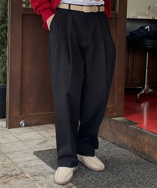 WESTBOY(ウエストボーイ)の「Y2K タック テーパードパンツ WO26W1PT02(スラックス・メンズ・ブラック/ベージュ・XL/M/L)」の13枚目の写真