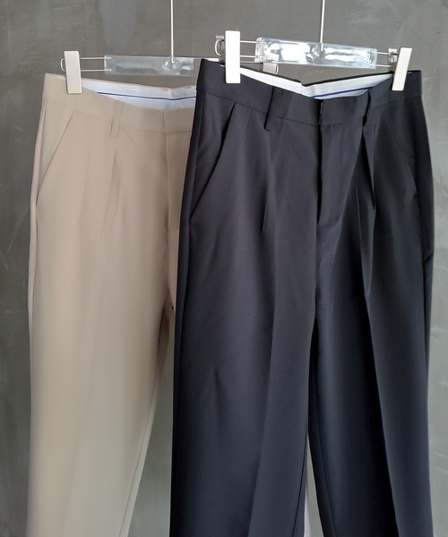 WESTBOY(ウエストボーイ)の「Y2K タック テーパードパンツ WO26W1PT02(スラックス・メンズ・ブラック/ベージュ・XL/M/L)」の5枚目の写真