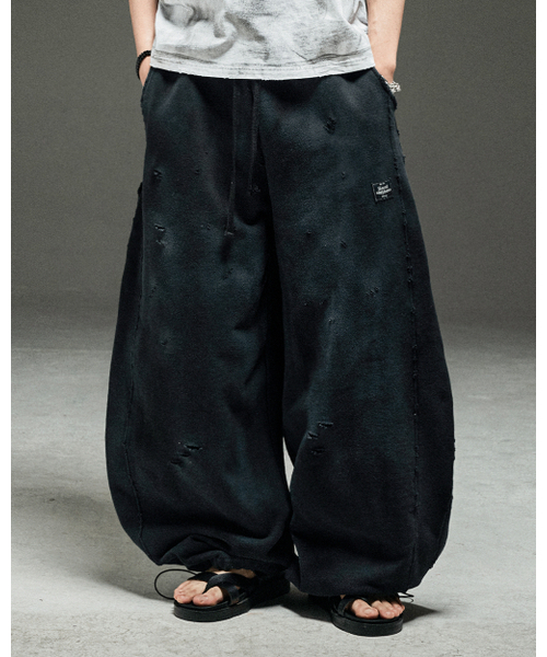 MWOONG（ムン）の「Destroyed P dusty black B（スウェットパンツ・レディース・その他・FREE）」の14枚目の写真