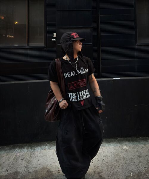 MWOONG（ムン）の「Destroyed P dusty black B（スウェットパンツ・レディース・その他・FREE）」の4枚目の写真