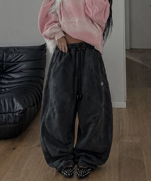 MWOONG（ムン）の「Destroyed P dusty black B（スウェットパンツ・レディース・その他・FREE）」の18枚目の写真