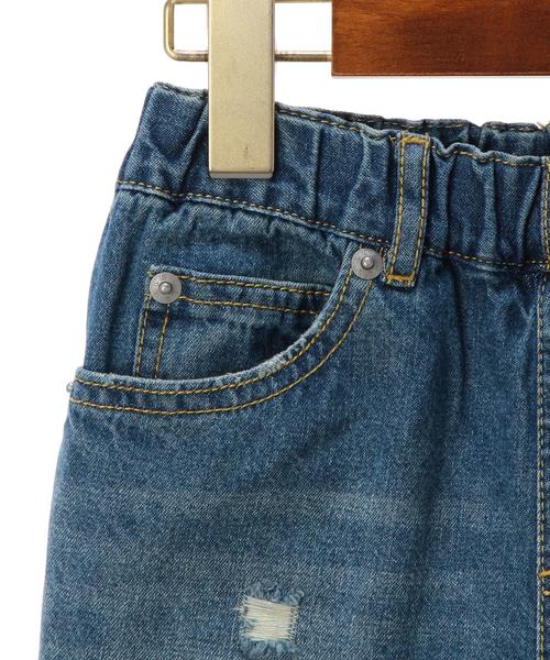 green label relaxing(グリーンレーベルリラクシング)の「クラッシュ デニム フルレングス◆(その他パンツ・キッズ・コバルトブルー・105/125/135/115)」の4枚目の写真