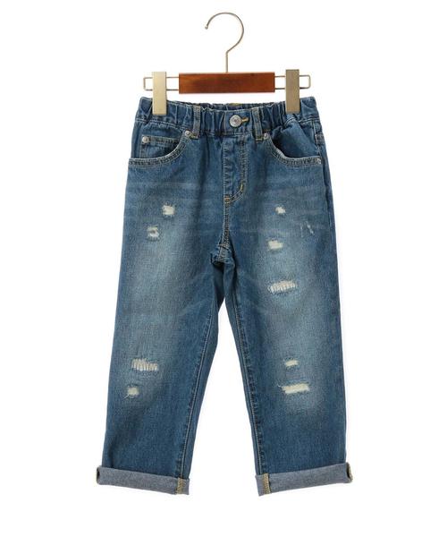 green label relaxing(グリーンレーベルリラクシング)の「クラッシュ デニム フルレングス◆(その他パンツ・キッズ・コバルトブルー・105/125/135/115)」の8枚目の写真