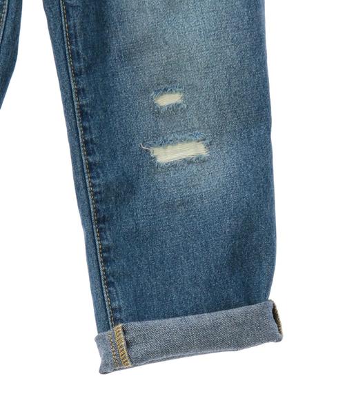 green label relaxing(グリーンレーベルリラクシング)の「クラッシュ デニム フルレングス◆(その他パンツ・キッズ・コバルトブルー・105/125/135/115)」の9枚目の写真