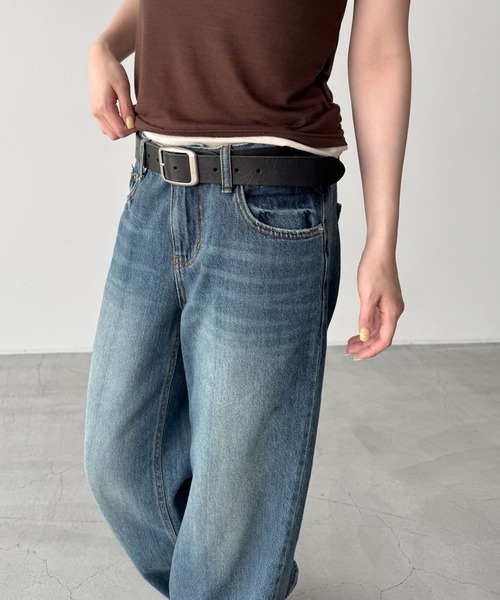 CANAL JEAN(キャナルジーン)の「El mar ワイドバックルレザーベルト(ベルト・レディース・ブラウン/ブラック・ONE SIZE)」の8枚目の写真
