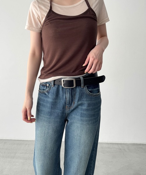 CANAL JEAN(キャナルジーン)の「El mar ワイドバックルレザーベルト(ベルト・レディース・ブラウン/ブラック・ONE SIZE)」の9枚目の写真