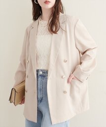 natural couture | 【sherbet line】UV接触冷感 金釦べこべこテーラージャケット(テーラードジャケット)