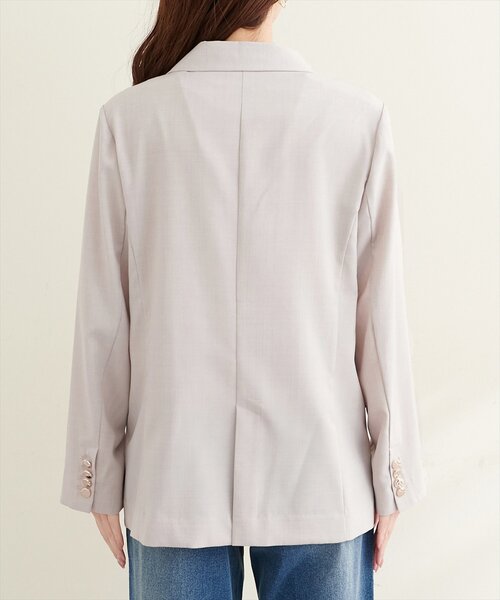 natural couture(ナチュラルクチュール)の「【sherbet line】UV接触冷感 金釦べこべこテーラージャケット(テーラードジャケット・レディース・ライトグレー/ネイビー/ブラウン/ライトベージュ・FREE)」の11枚目の写真