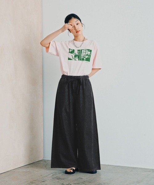 LEPSIM(レプシィム)の「カラーロゴTEE 1049028(Tシャツ/カットソー・レディース・チャコールグレー/ブルー/オフホワイト/パープル/ピンク・FREE)」の6枚目の写真