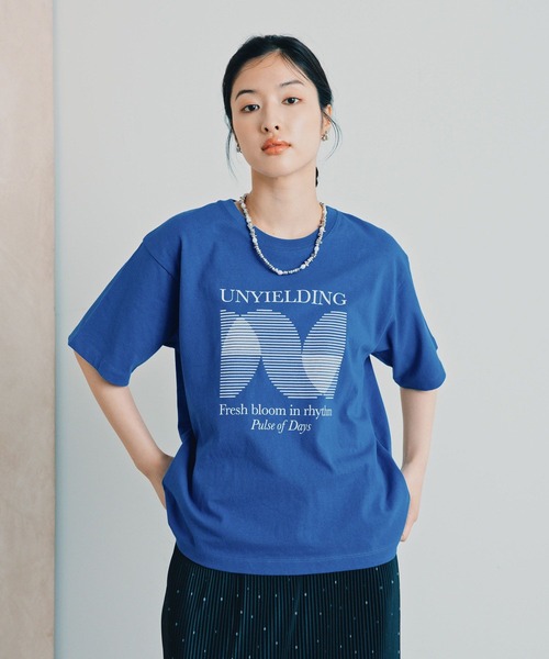 LEPSIM(レプシィム)の「カラーロゴTEE 1049028(Tシャツ/カットソー・レディース・チャコールグレー/ブルー/オフホワイト/パープル/ピンク・FREE)」の7枚目の写真