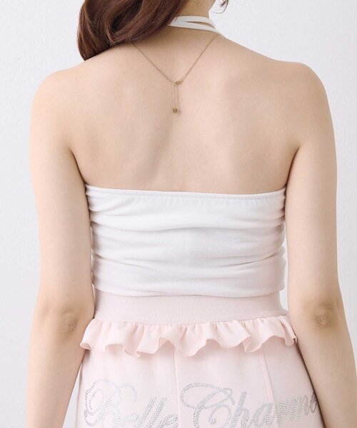 Belle Charme(ベルシャルム)の「【Belle Charme】Jewel Logo Halter Inner(チューブトップ・レディース・オフホワイト/ピンク/ブラック・FREE)」の8枚目の写真