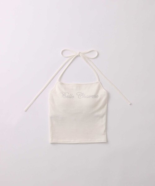 Belle Charme(ベルシャルム)の「【Belle Charme】Jewel Logo Halter Inner(チューブトップ・レディース・オフホワイト/ピンク/ブラック・FREE)」の9枚目の写真