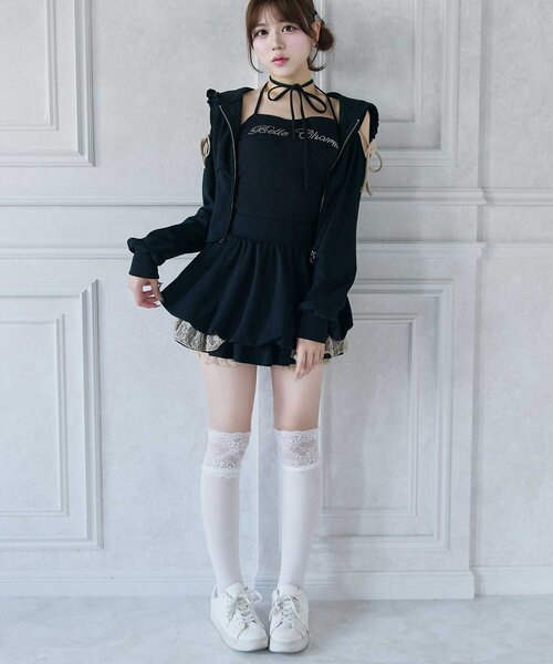 Belle Charme(ベルシャルム)の「【Belle Charme】Jewel Logo Halter Inner(チューブトップ・レディース・オフホワイト/ピンク/ブラック・FREE)」の10枚目の写真