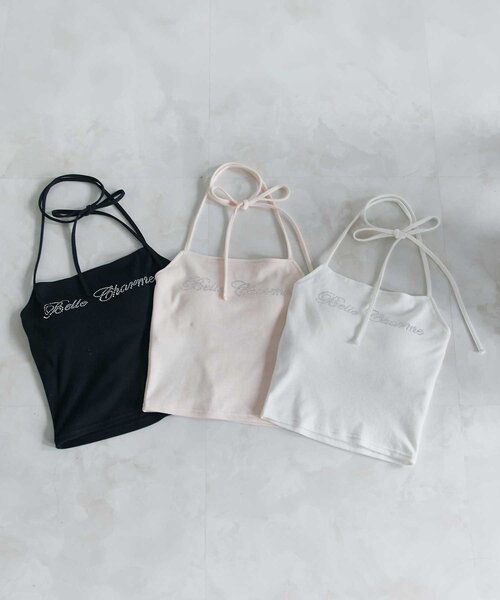 Belle Charme(ベルシャルム)の「【Belle Charme】Jewel Logo Halter Inner(チューブトップ・レディース・オフホワイト/ピンク/ブラック・FREE)」の12枚目の写真
