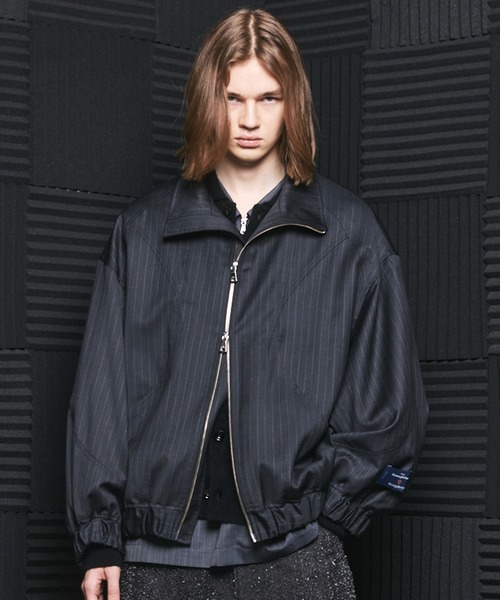 MAISON SPECIAL(メゾンスペシャル)の「《UNISEX》【Ermenegildo Zegna Fabric】Prime-Over Stand-Collar Blouson/【エルメネジルド・ゼニア ファブリック】プライムオーバースタンドカラーブルゾン【MAISON SPECIAL/メゾンスペシャル】■セットアップ対応■(ブルゾン・メンズ・ブラック/その他1/その他2・2/1/0)」の3枚目の写真