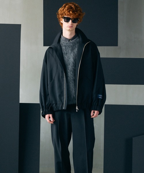 MAISON SPECIAL(メゾンスペシャル)の「《UNISEX》【Ermenegildo Zegna Fabric】Prime-Over Stand-Collar Blouson/【エルメネジルド・ゼニア ファブリック】プライムオーバースタンドカラーブルゾン【MAISON SPECIAL/メゾンスペシャル】■セットアップ対応■(ブルゾン・メンズ・ブラック/その他1/その他2・2/1/0)」の6枚目の写真