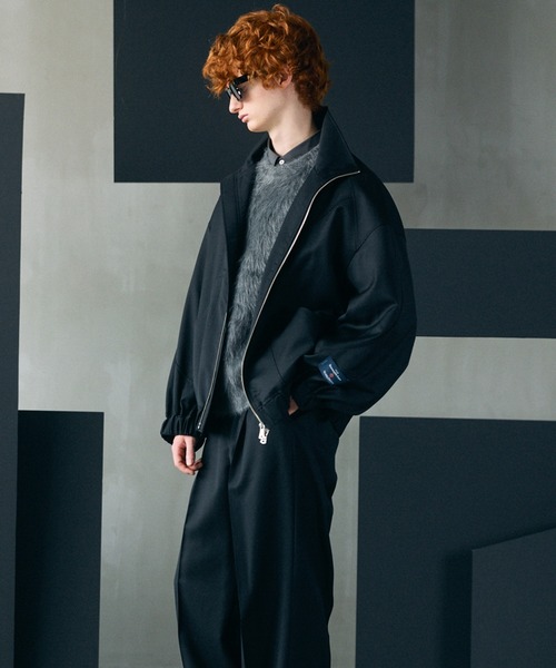 MAISON SPECIAL(メゾンスペシャル)の「《UNISEX》【Ermenegildo Zegna Fabric】Prime-Over Stand-Collar Blouson/【エルメネジルド・ゼニア ファブリック】プライムオーバースタンドカラーブルゾン【MAISON SPECIAL/メゾンスペシャル】■セットアップ対応■(ブルゾン・メンズ・ブラック/その他1/その他2・2/1/0)」の7枚目の写真