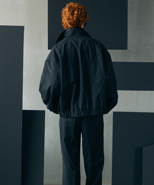 MAISON SPECIAL(メゾンスペシャル)の「《UNISEX》【Ermenegildo Zegna Fabric】Prime-Over Stand-Collar Blouson/【エルメネジルド・ゼニア ファブリック】プライムオーバースタンドカラーブルゾン【MAISON SPECIAL/メゾンスペシャル】■セットアップ対応■(ブルゾン・メンズ・ブラック/その他1/その他2・2/1/0)」の9枚目の写真