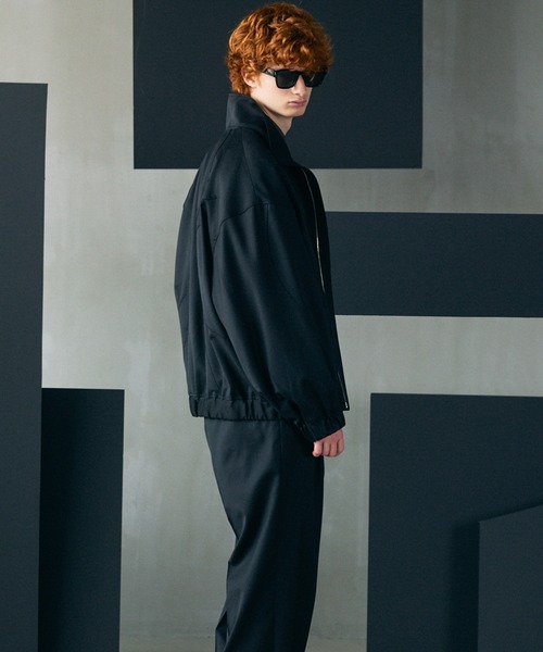 MAISON SPECIAL(メゾンスペシャル)の「《UNISEX》【Ermenegildo Zegna Fabric】Prime-Over Stand-Collar Blouson/【エルメネジルド・ゼニア ファブリック】プライムオーバースタンドカラーブルゾン【MAISON SPECIAL/メゾンスペシャル】■セットアップ対応■(ブルゾン・メンズ・ブラック/その他1/その他2・2/1/0)」の8枚目の写真
