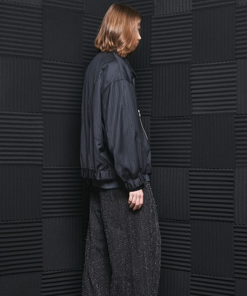 MAISON SPECIAL(メゾンスペシャル)の「《UNISEX》【Ermenegildo Zegna Fabric】Prime-Over Stand-Collar Blouson/【エルメネジルド・ゼニア ファブリック】プライムオーバースタンドカラーブルゾン【MAISON SPECIAL/メゾンスペシャル】■セットアップ対応■(ブルゾン・メンズ・ブラック/その他1/その他2・2/1/0)」の21枚目の写真