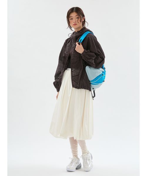 emmi(エミ)の「ミモレ丈バルーンスカート(スカート・レディース・ブラック/ホワイト・F)」の7枚目の写真