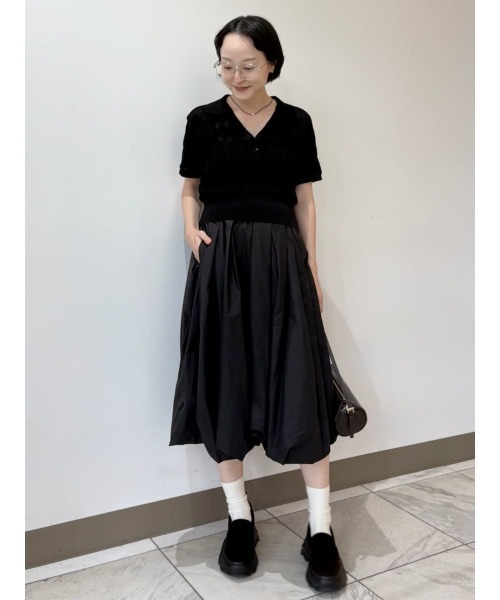emmi(エミ)の「ミモレ丈バルーンスカート(スカート・レディース・ブラック/ホワイト・F)」の18枚目の写真