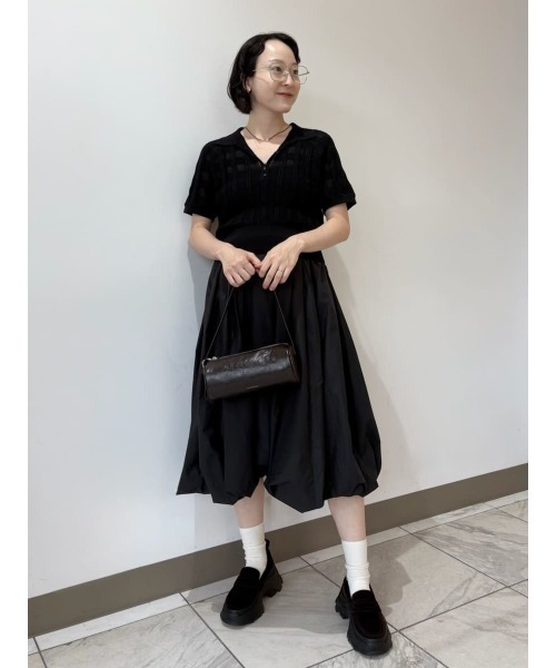 emmi(エミ)の「ミモレ丈バルーンスカート(スカート・レディース・ブラック/ホワイト・F)」の19枚目の写真