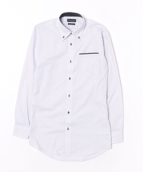 TOKYO SHIRTS(トウキョウシャツ)の「【超形態安定】 【吸水速乾】 形態安定ノンアイロン ボタンダウン 長袖ビジネスワイシャツ(大きいサイズ・長いサイズ)(ビジネスシャツ・メンズ・グレー・首回り47cm-裄丈90cm/首回り42cm-裄丈90cm/首回り43cm-裄丈90cm/首回り45cm-裄丈82cm/首回り45cm-裄丈86cm/首回り45cm-裄丈90cm/首回り47cm-裄丈86cm/首回り39cm-裄丈88cm/首回り41cm-裄丈90cm)」の6枚目の写真