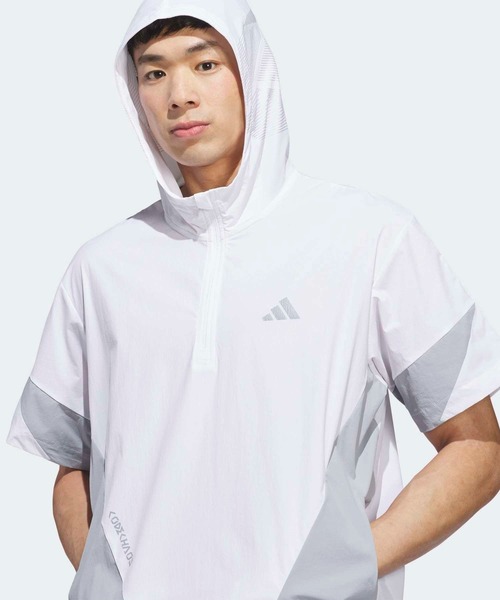 adidas(アディダス)の「コードカオス 半袖 パーカー ジャケット【adidas Golf/アディダスゴルフ】(ブルゾン・メンズ・ホワイト・SMALL/MEDIUM/LARGE/X-LARGE/XX-LARGE/3XL)」の3枚目の写真