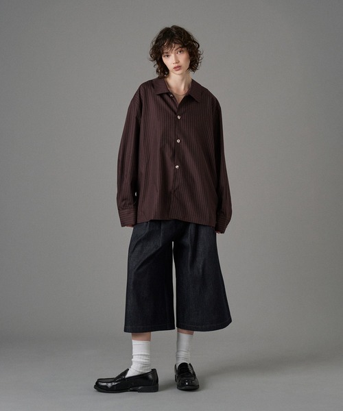 ONCILY（オンシェリー）の「SILVER BUTTON LONG SLEEVE SHIRT / シルバーボタンロングスリーブシャツ（シャツ/ブラウス・メンズ・ネイビー系/ホワイト系その他/ブラウン/オフホワイト/ネイビー/ブラック/ダークブラウン・SMALL/MEDIUM/LARGE）」の12枚目の写真