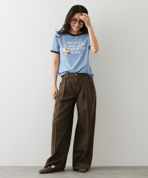 EDWIN(エドウィン)の「EDWIN LADIES ライトオンス タックバギーパンツ(デニムパンツ・レディース・ブラウン/アイボリー/インディゴブルー/ブルー/ライトインディゴブルー・MEDIUM/LARGE/SMALL/X-SMALL)」の8枚目の写真