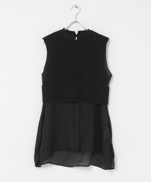 ITEMS URBANRESEARCH(アイテムズ アーバンリサーチ)の「ノースリーブニットドッキングシャツ(シャツ/ブラウス・レディース・ブラウン/オフホワイト/ブラック・FREE)」の19枚目の写真