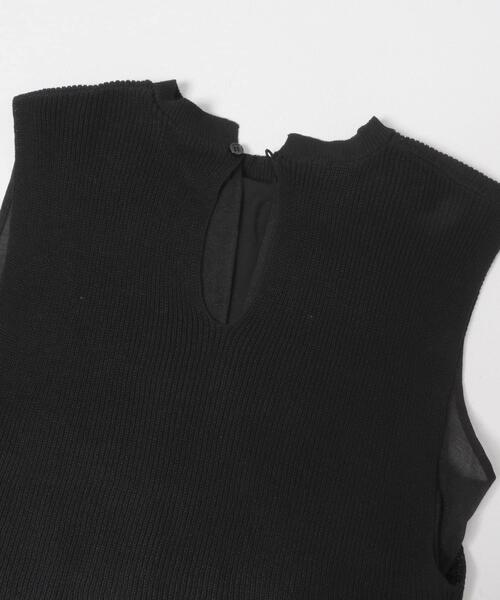 ITEMS URBANRESEARCH(アイテムズ アーバンリサーチ)の「ノースリーブニットドッキングシャツ(シャツ/ブラウス・レディース・ブラウン/オフホワイト/ブラック・FREE)」の20枚目の写真