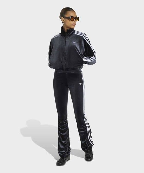 adidas(アディダス)の「ルーシュ&リボン トラックトップ(ジャージ) / トラックジャケット / アディダスオリジナルス adidas Originals(ジャージ・レディース・ブラック・MEDIUM/SMALL/X-LARGE/XX-LARGE/LARGE/X-SMALL)」の4枚目の写真